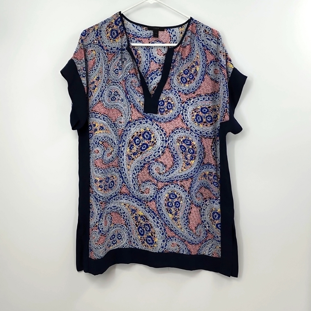 J. Crew paisley print tunic dress